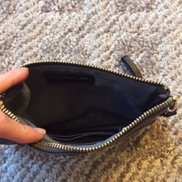 🔴 Glossy Black Handbag Butler Wristlet - Picture 3 of 5